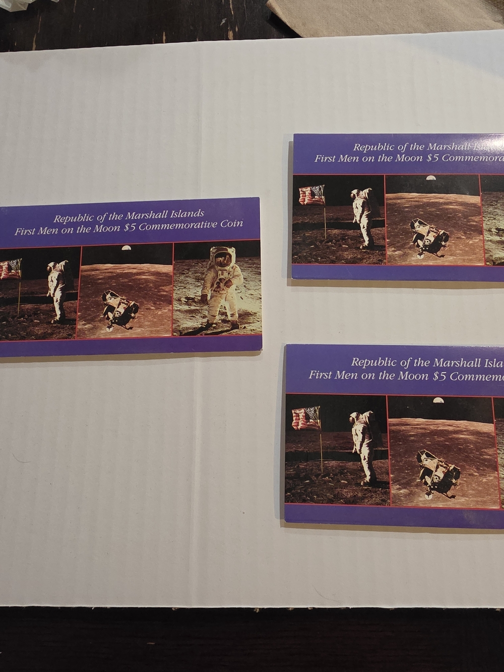 Marshall Islands First Men on the Moon $5 Commemorative Coin Card - Purple - Picture 2 of 12